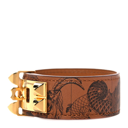 Hermes Swift Collier de Chien CDC 24 Tattoo Bracelet T1 Gold Black 1 of 6