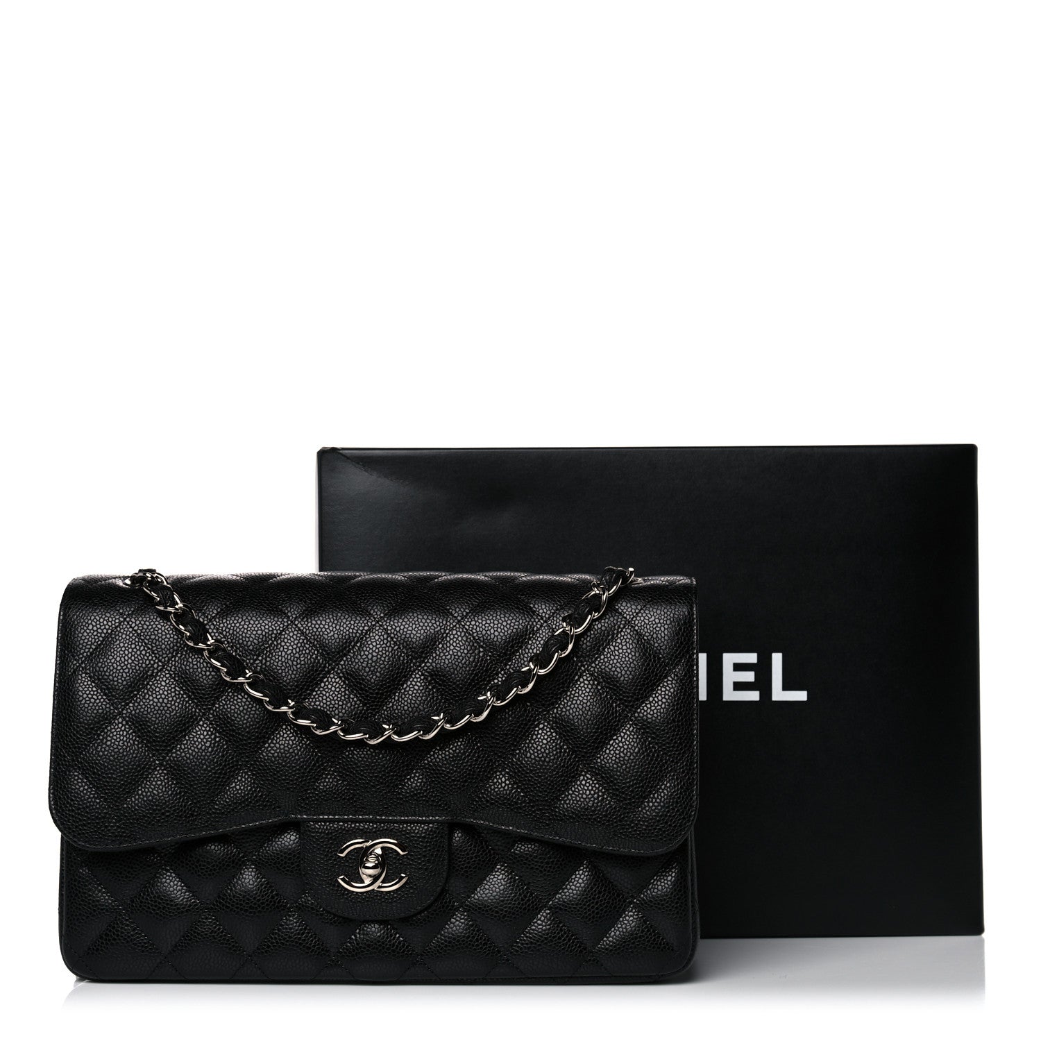 Chanel Caviar Quilted Jumbo Double Flap Black 13 of 13