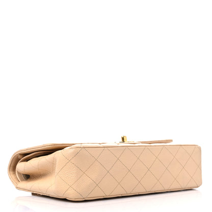 Chanel Caviar Quilted Medium Double Flap Beige 3 of 15