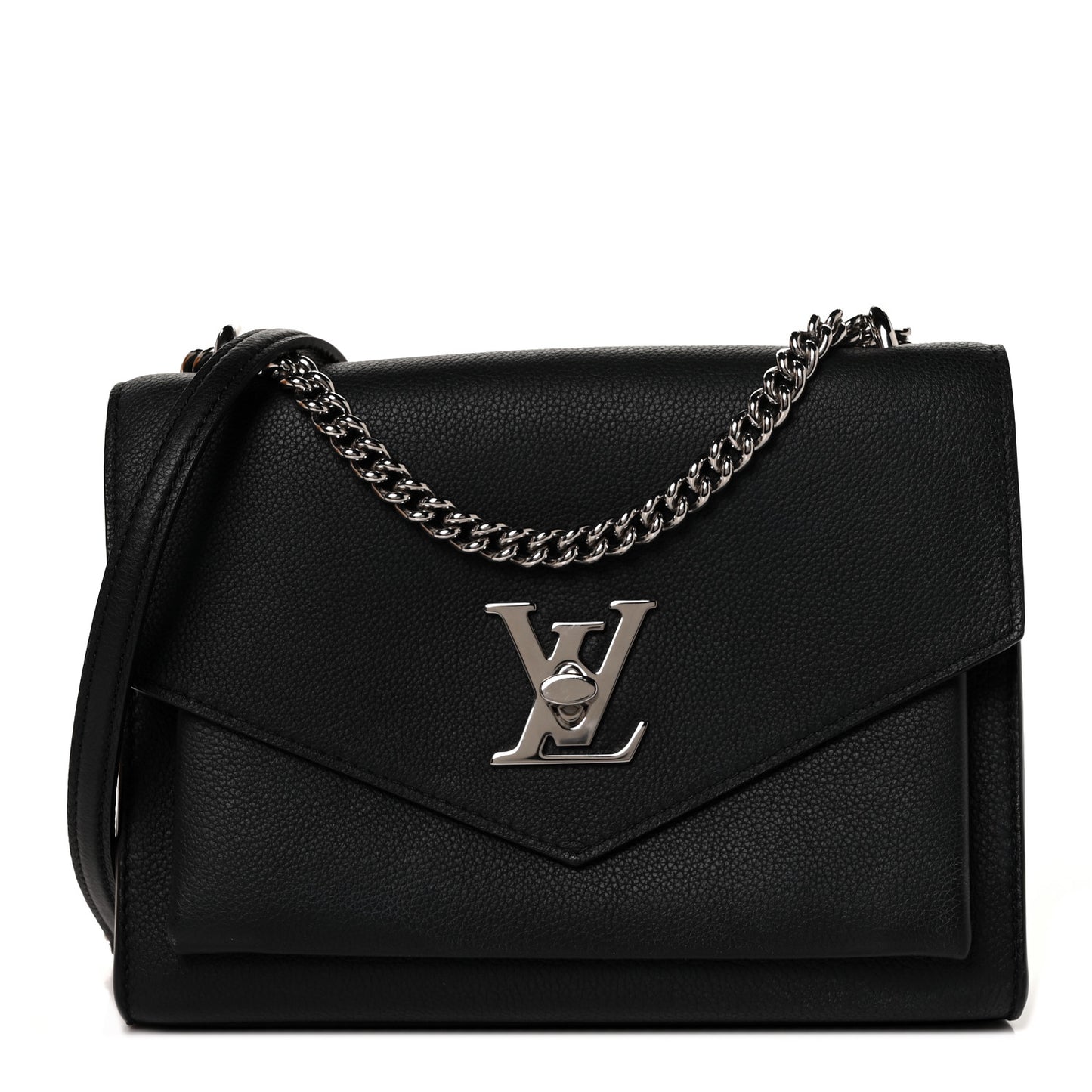 Soft Calfskin Mylockme Chain Bag BB Black