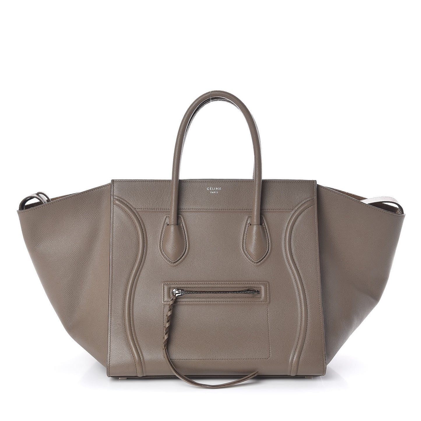 Grained Calfskin Medium Phantom Luggage Taupe