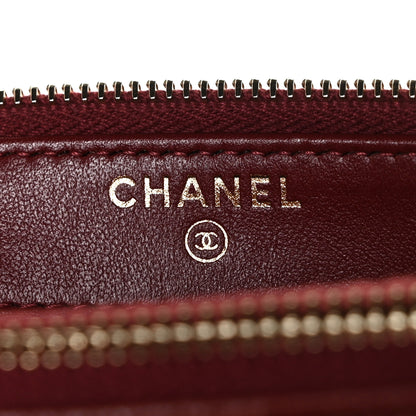 Chanel Caviar Quilted Small Boy Clutch With Chain Burgundy 5 of 10