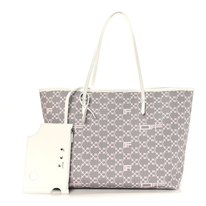 Off-White Coated Canvas Arrow Print Day Off Tote Bag White 3 of 9