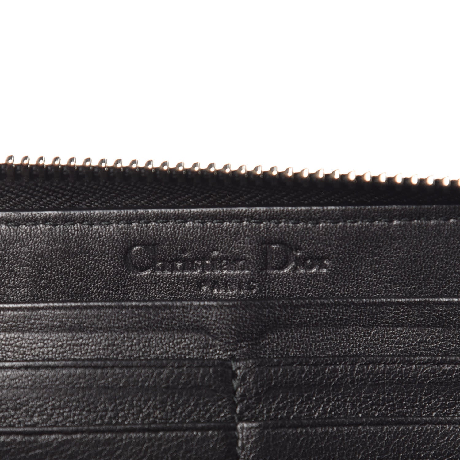 Christian Dior Patent Cannage Lady Dior Continental Zip Wallet Black 6 of 10