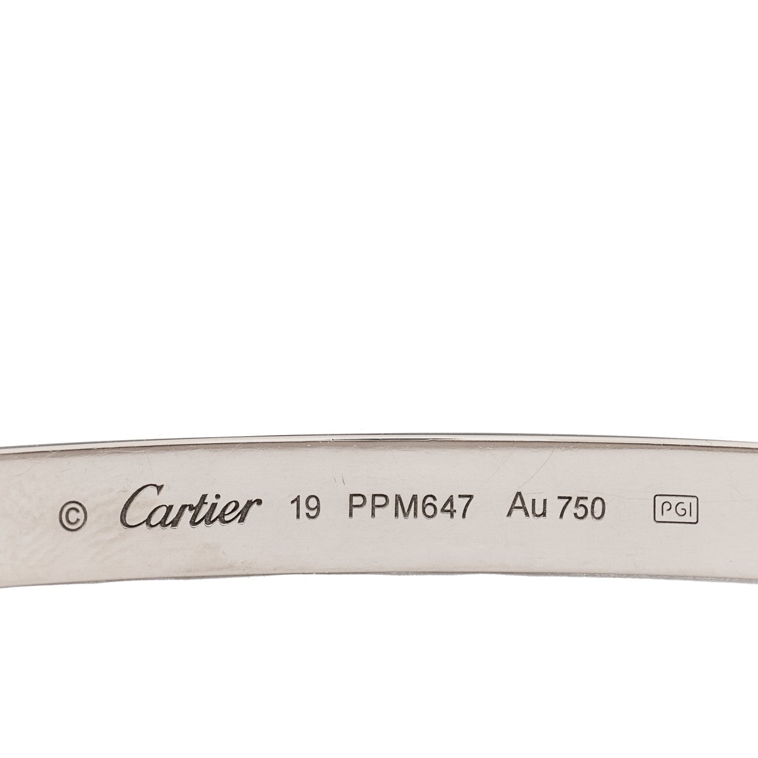 Cartier 18K White Gold LOVE Bracelet 19 3 of 3