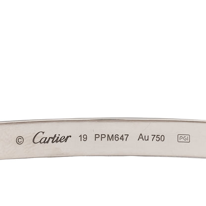 Cartier 18K White Gold LOVE Bracelet 19 3 of 3