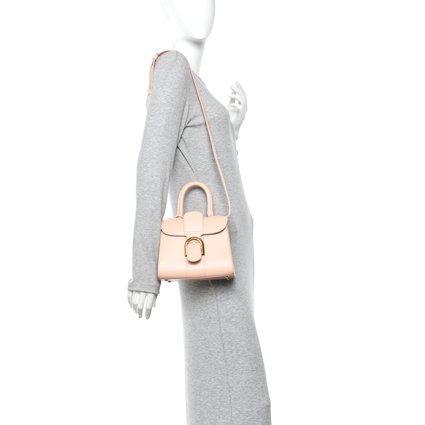 Box Calfskin Mini Brillant Satchel Nude