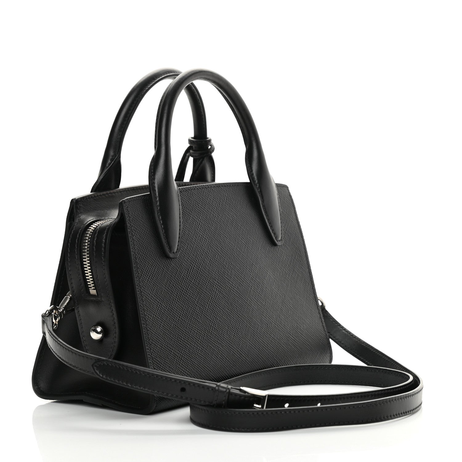 Prada Saffiano Cuir Calfskin Small Kristen Black 3 of 12