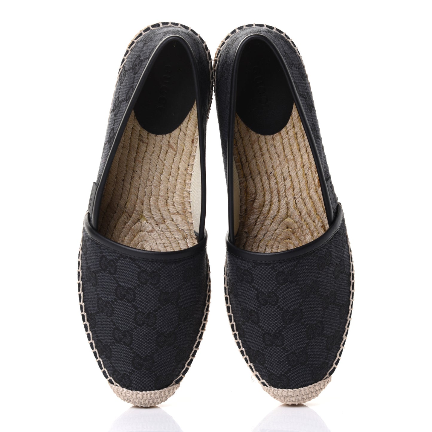 Monogram Espadrilles 38 Black