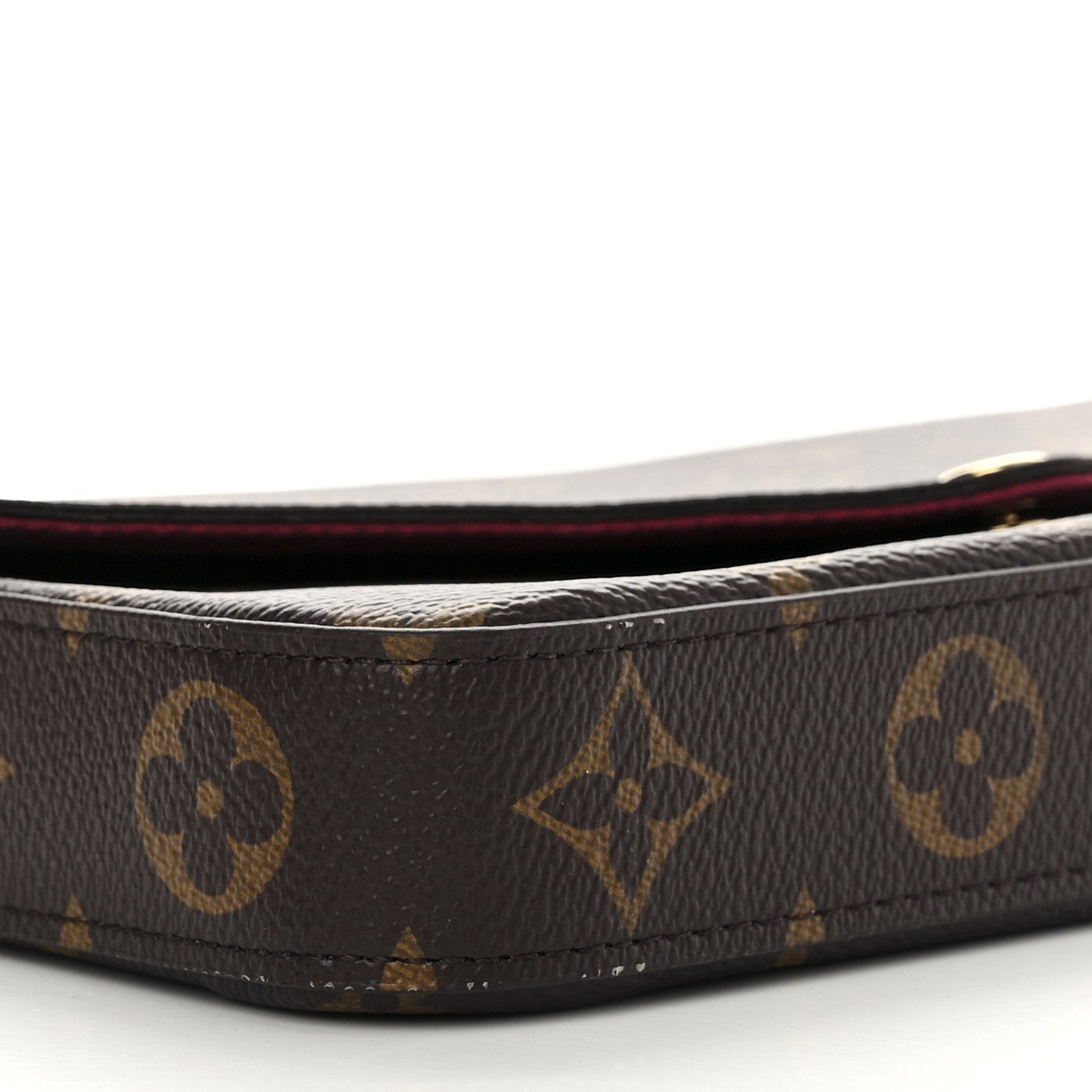 Louis Vuitton Monogram Pochette Felicie Chain Wallet Fuchsia 10 of 12