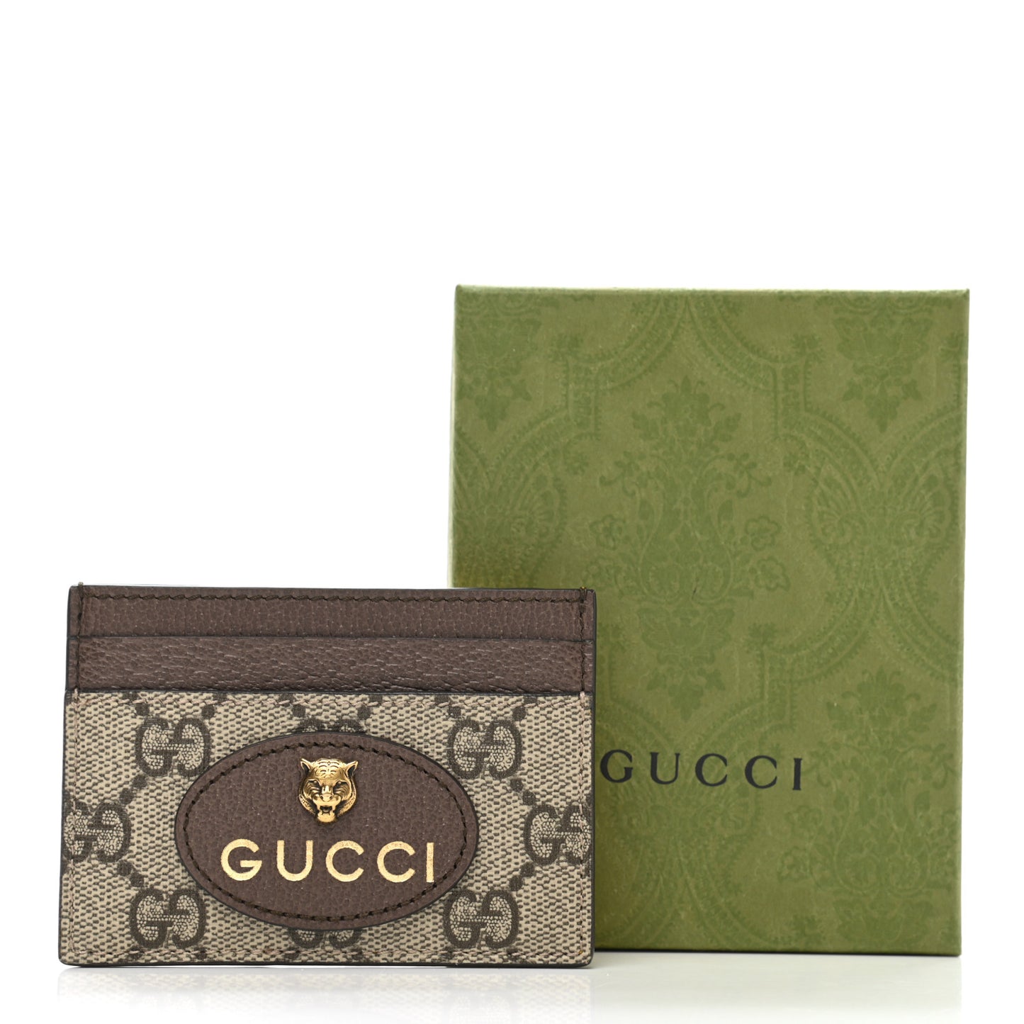 GG Supreme Monogram Neo Vintage Card Holder Beige Crop New Acero