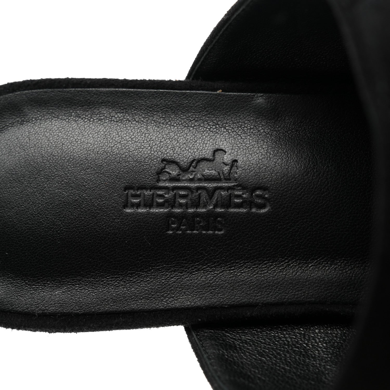 Hermes Suede Goatskin Avenue Sandals 36 Black 7 of 9