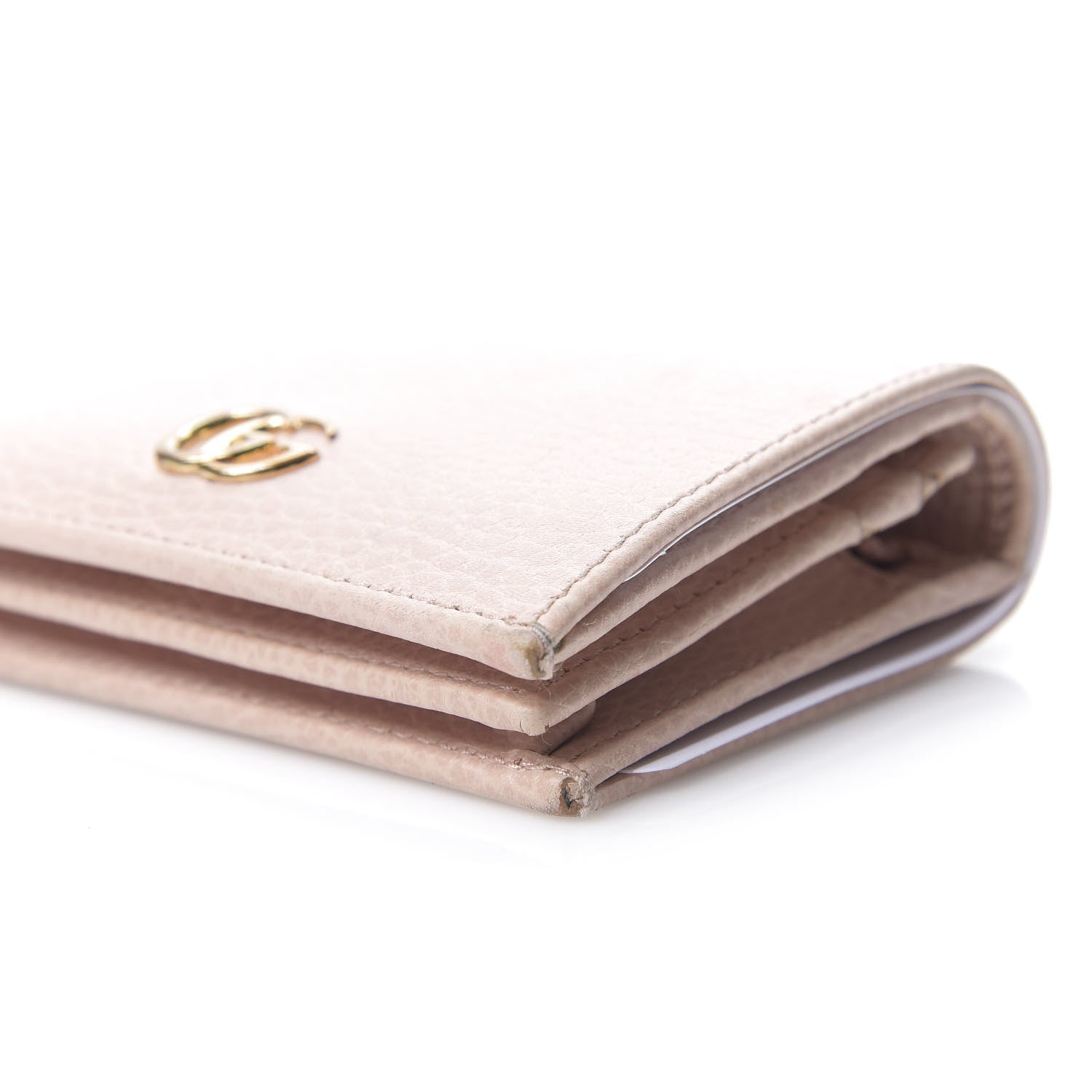 Gucci Dollar Calfskin GG Marmont Card Case Perfect Pink 8 of 13