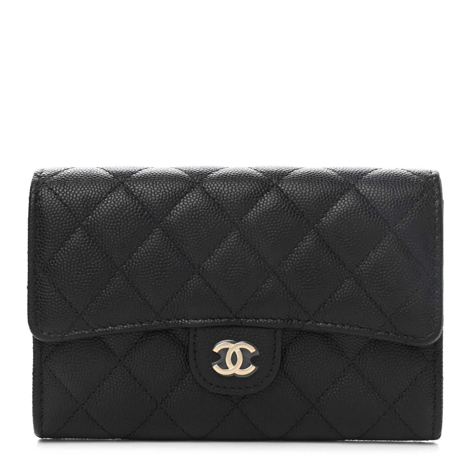 Chanel Caviar Quilted Medium Flap Wallet Black 1 of 8