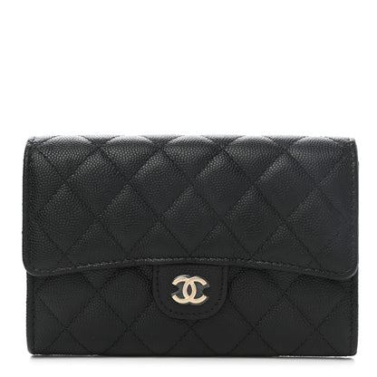 Chanel Caviar Quilted Medium Flap Wallet Black 1 of 8