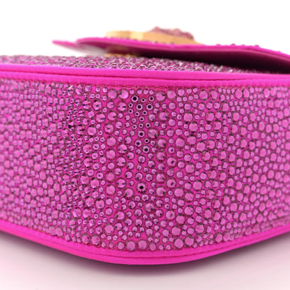 Versace Satin Crystal Studded Mini La Medusa Bag Fuxia 10 of 13