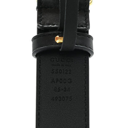 Gucci Calfskin Zumi 30mm Belt 85 34 Black 3 of 5