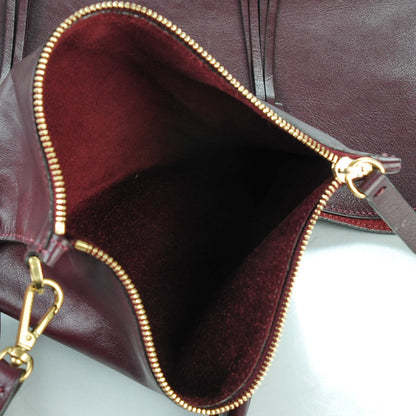 Lanvin Smooth Calfskin Small Fringe Shopper Tote Aubergine 8 of 10