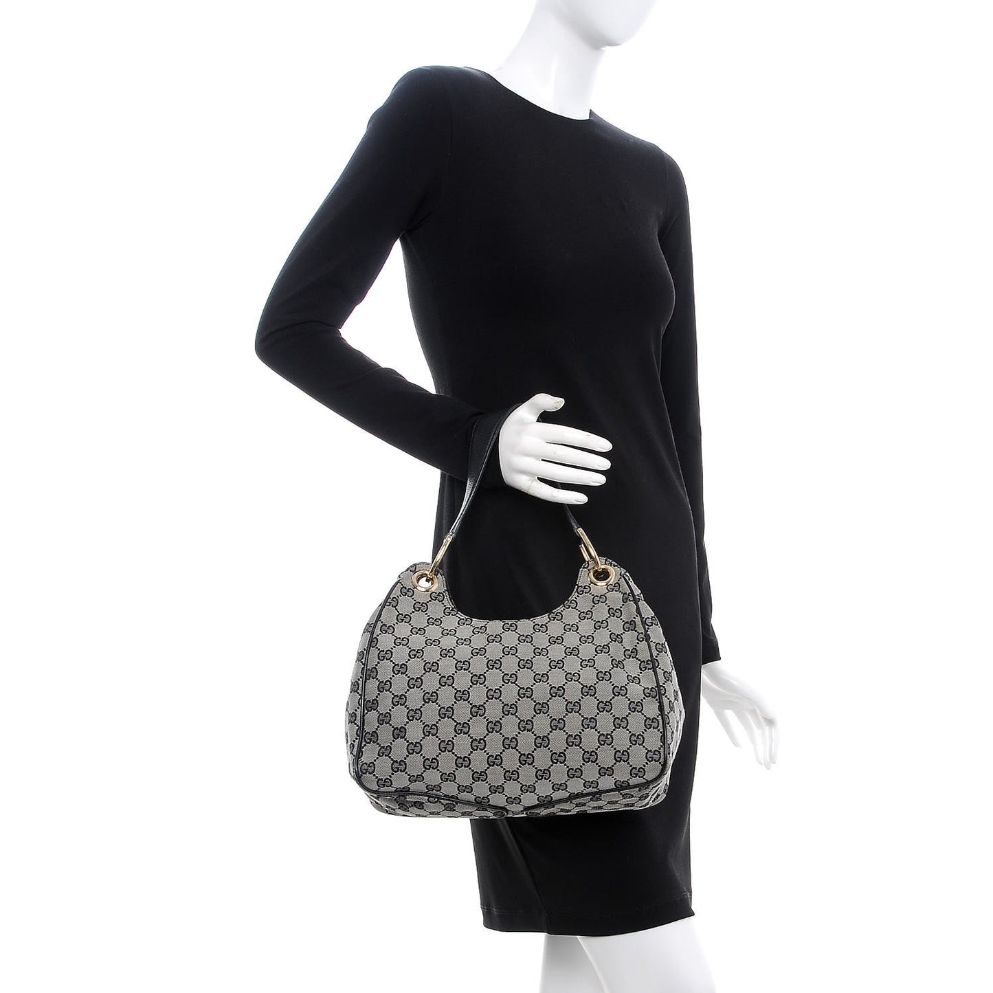 Monogram Hobo Black