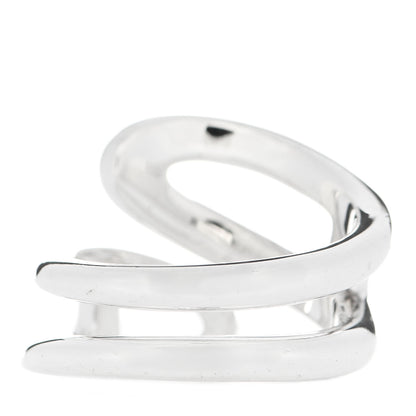 Hermes Sterling Silver Small Chaine D' Ancre Twist Ring 53 6.25 3 of 5