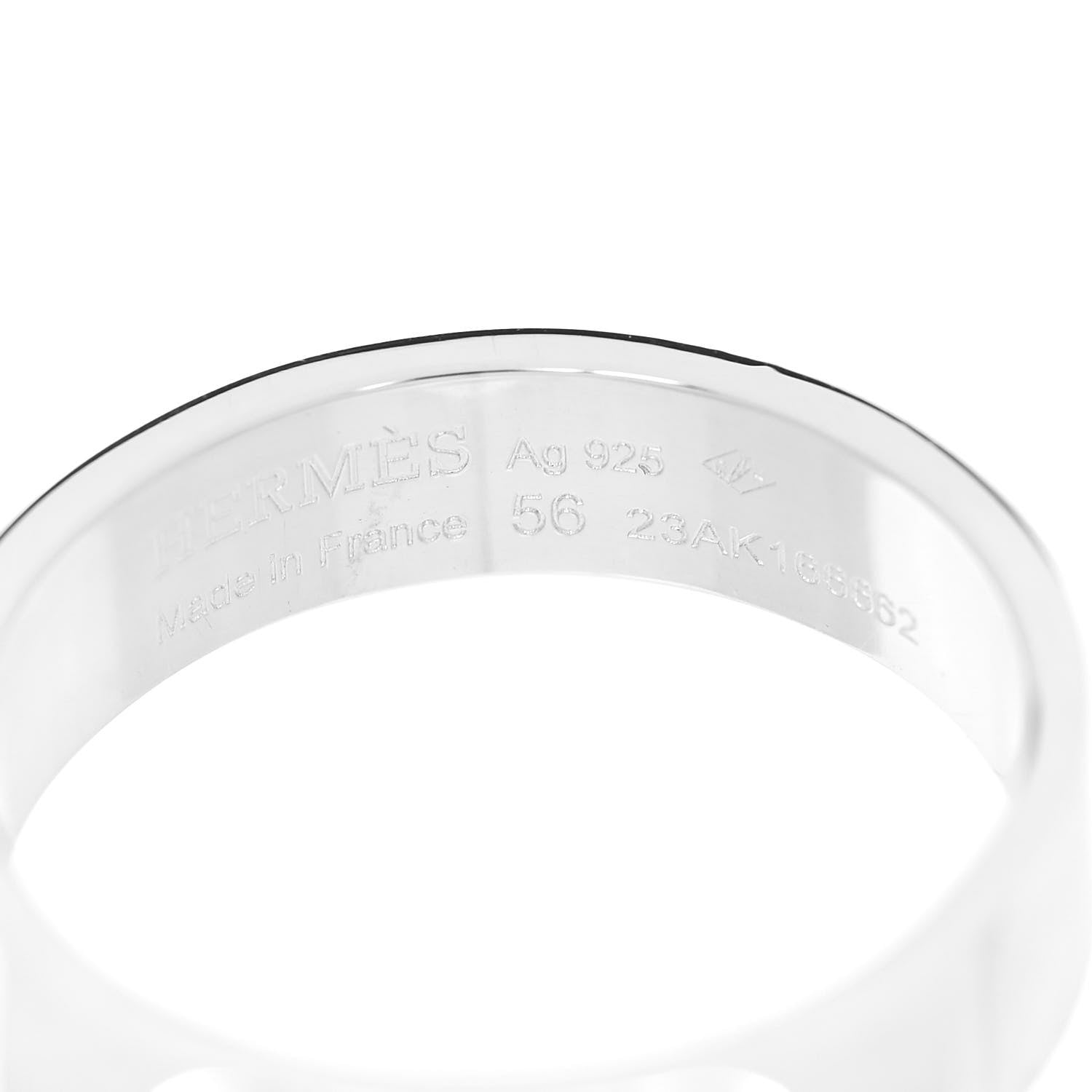 Hermes Sterling Silver PM Collier De Chien Ring 56 7.75 4 of 4