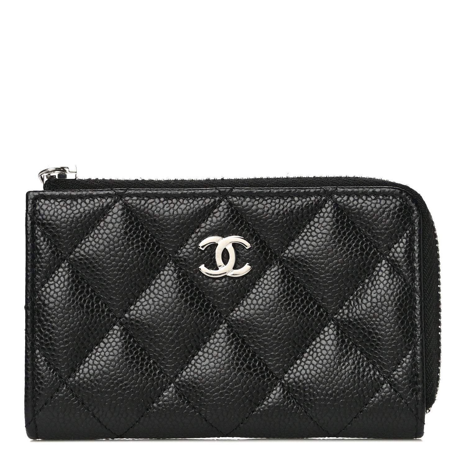 Chanel Caviar Quilted Zipped Key Holder Case Black 1 of 11