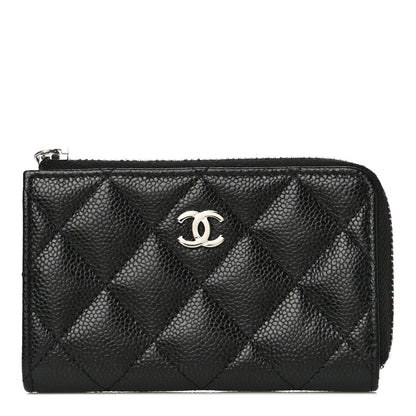 Chanel Caviar Quilted Zipped Key Holder Case Black 1 of 11