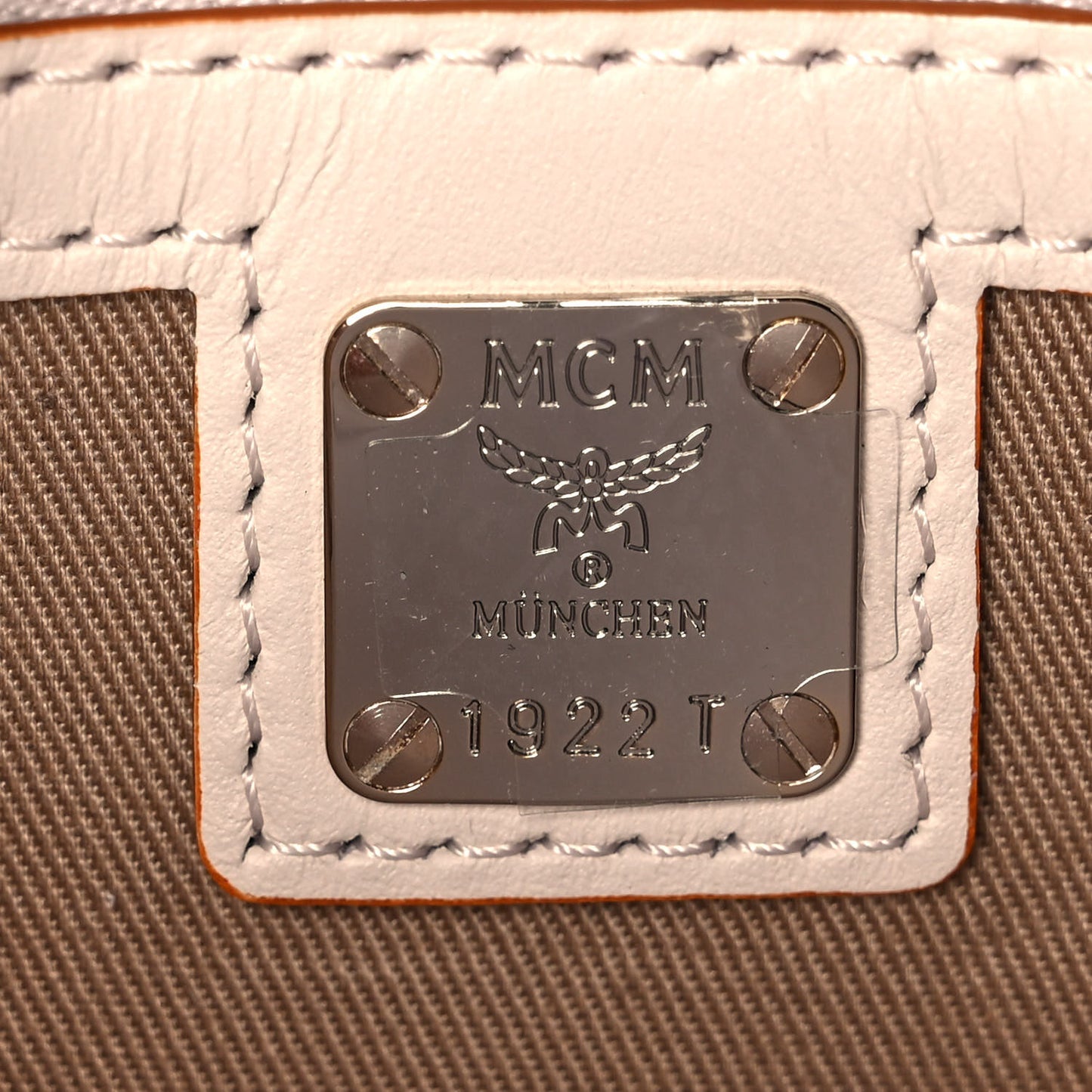 Calfskin Visetos Monogram Millie Color Block Crossbody Bag Beige Red