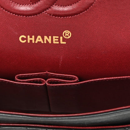Chanel Lambskin Quilted Medium Double Flap Black 11 of 18