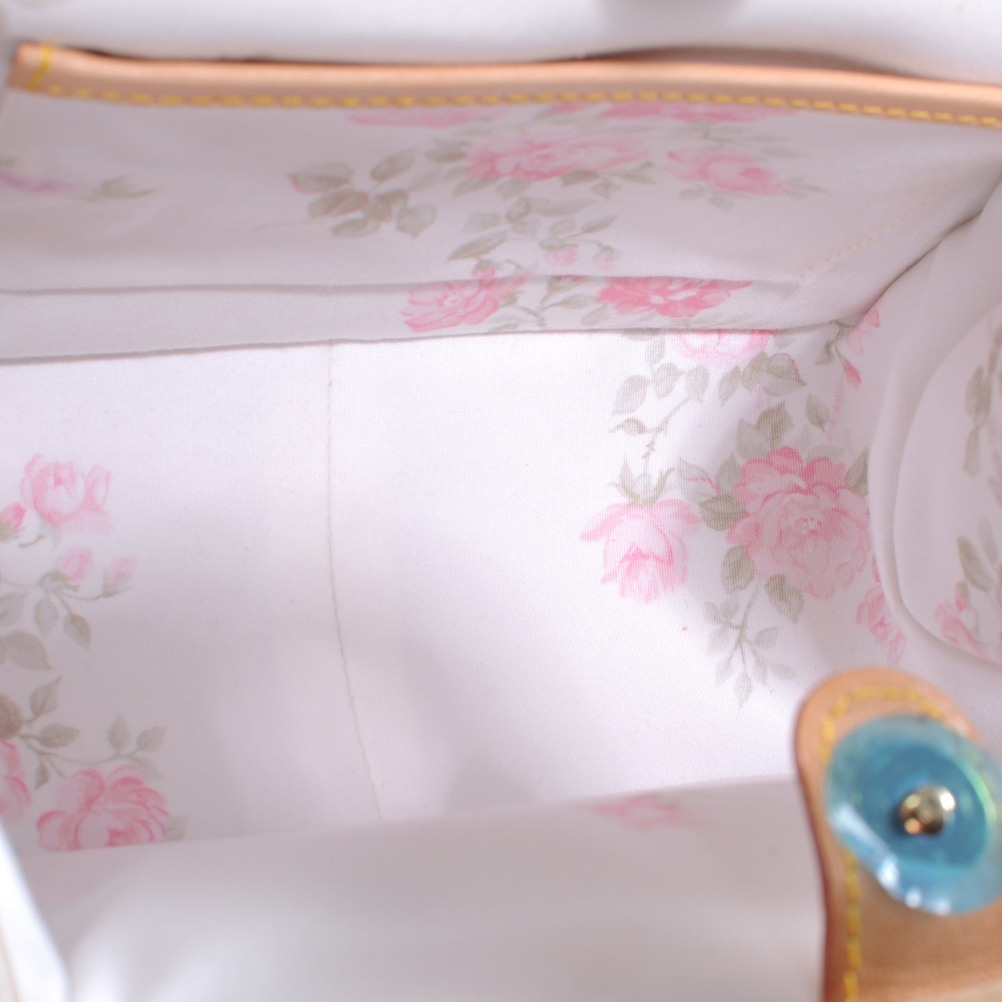 Silk Satin Monogram Multicolor Abelia White