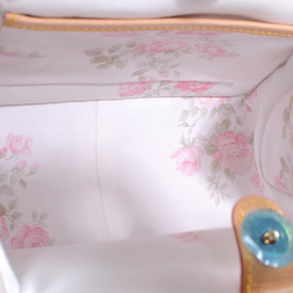Louis Vuitton Silk Satin Monogram Multicolor Abelia White 5 of 7