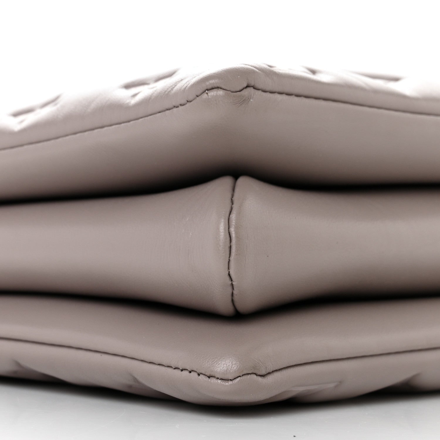 Louis Vuitton Lambskin Embossed Monogram Coussin MM Grey 10 of 11