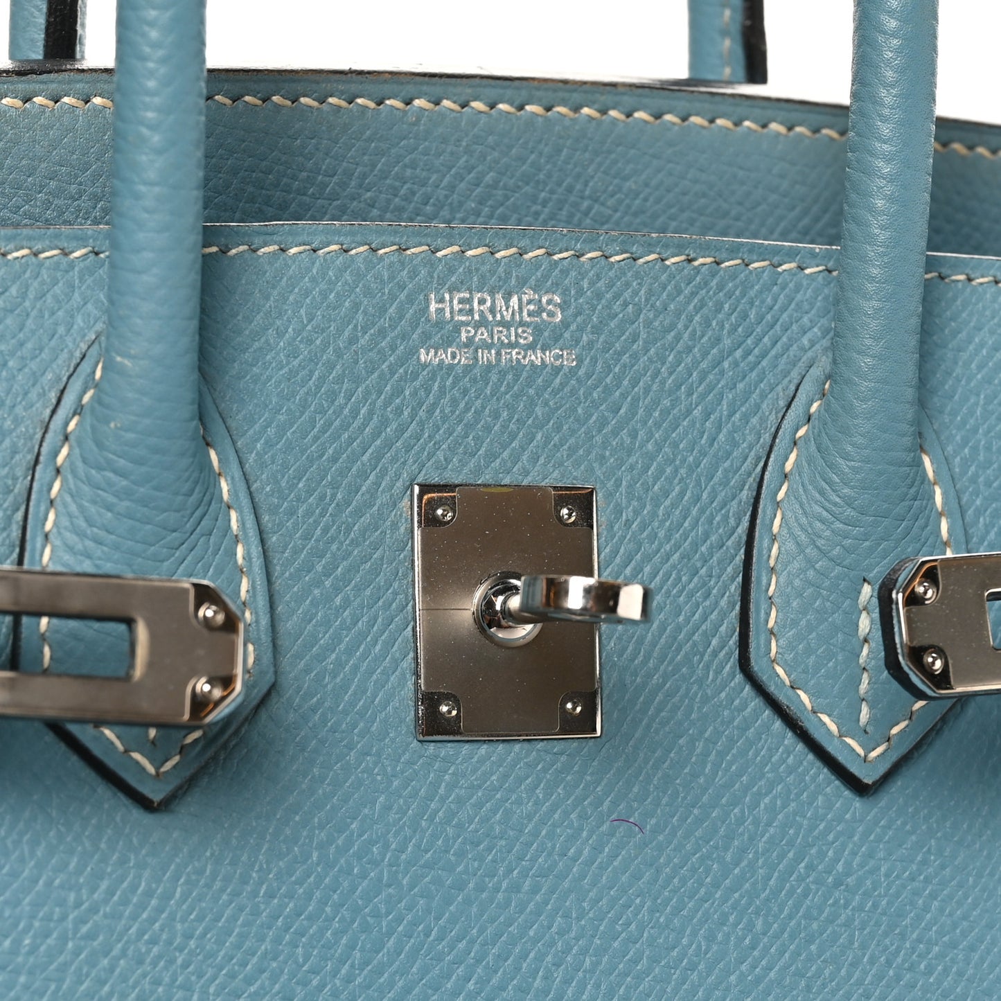 Epsom Birkin 25 Bleu Jean