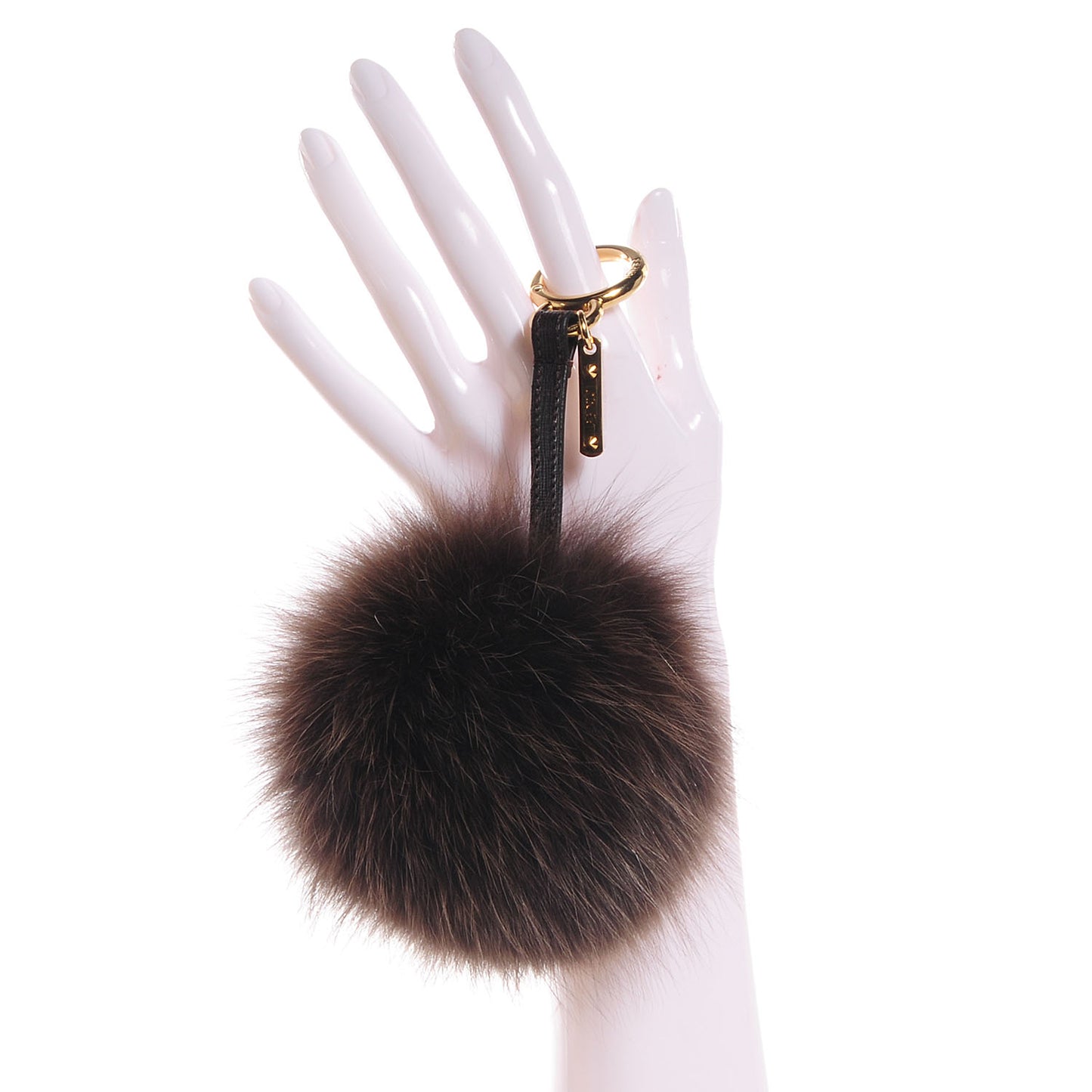 Fox Fur Vitello Elite Pom Pom Bag Charm Moro