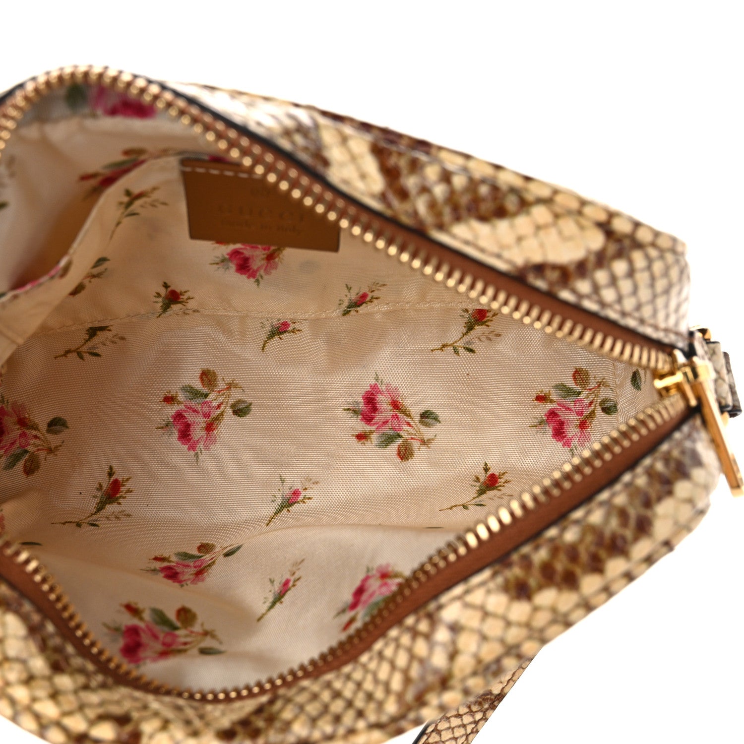 Gucci Raffia Elaphe Mini Ophidia Shoulder Bag Natural Cream Brown 5 of 10