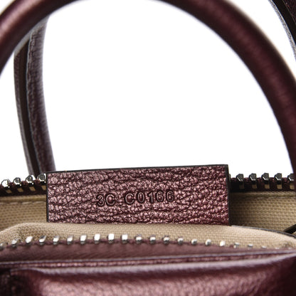 Givenchy Metallic Sugar Goatskin Mini Antigona Oxblood 8 of 8