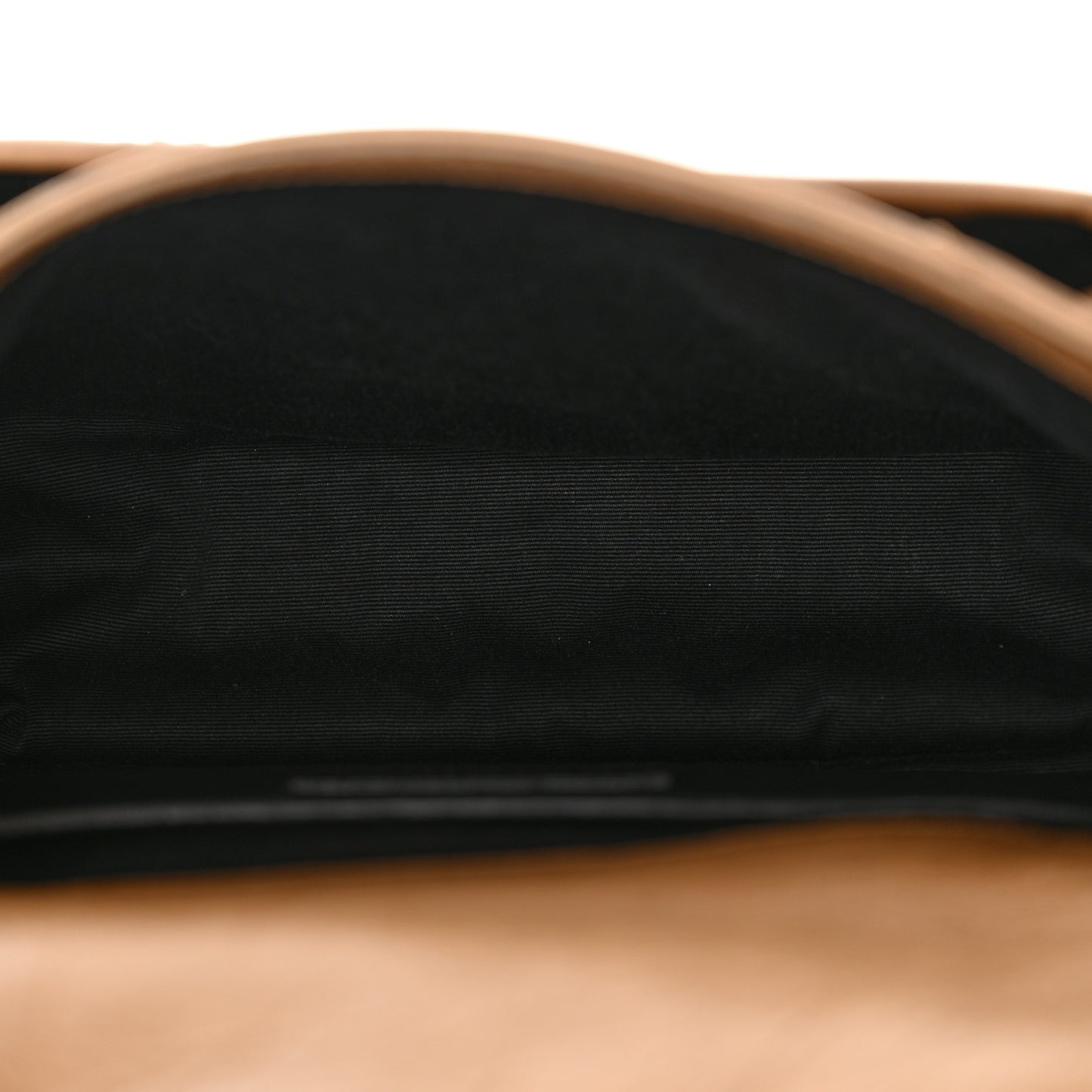 Crinkled Calfskin Matelasse Monogram Baby Niki Chain Satchel Natural Tan