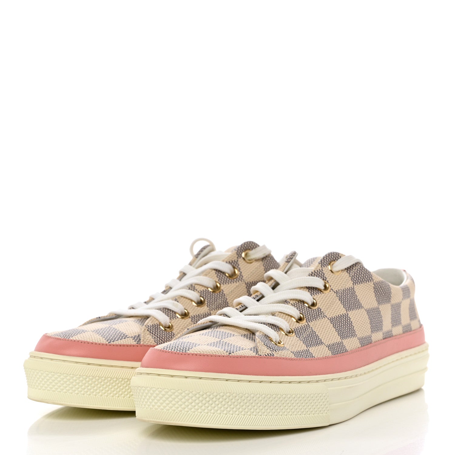 Louis Vuitton Damier Azur Stellar Sneakers 39 Rose Ballerine 3 of 9