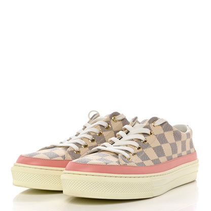 Louis Vuitton Damier Azur Stellar Sneakers 39 Rose Ballerine 3 of 9