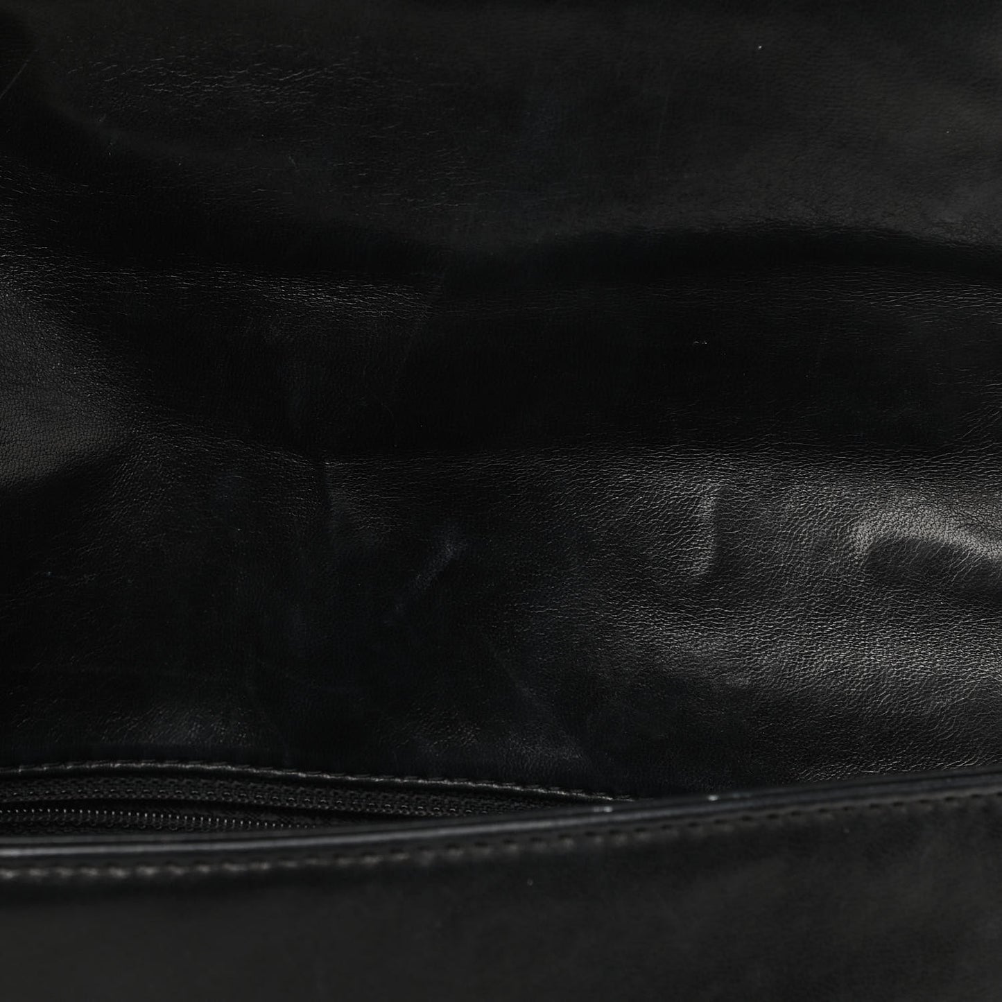 Lambskin Quilted CC Chocolate Bar Flap Black