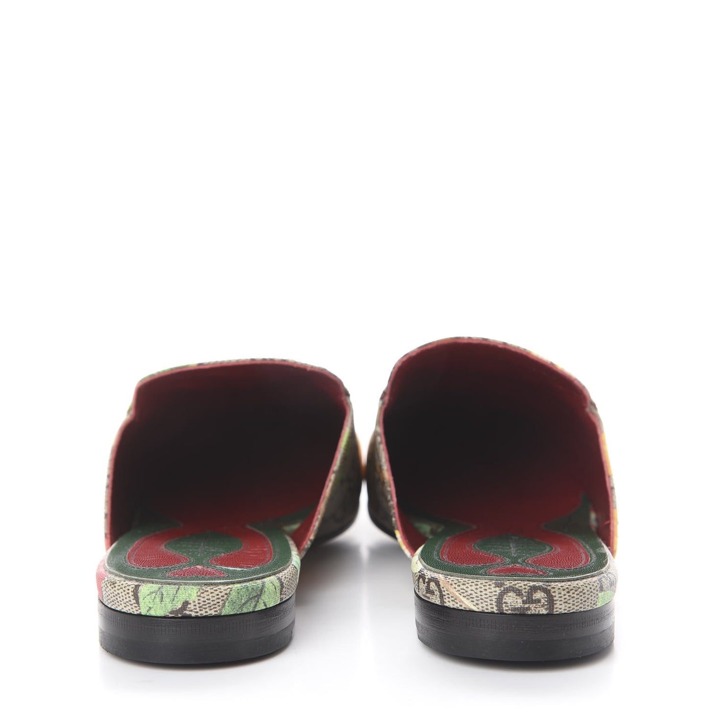 GG Supreme Monogram Tian Womens Princetown Slippers 42 Beige Ebony Multicolor