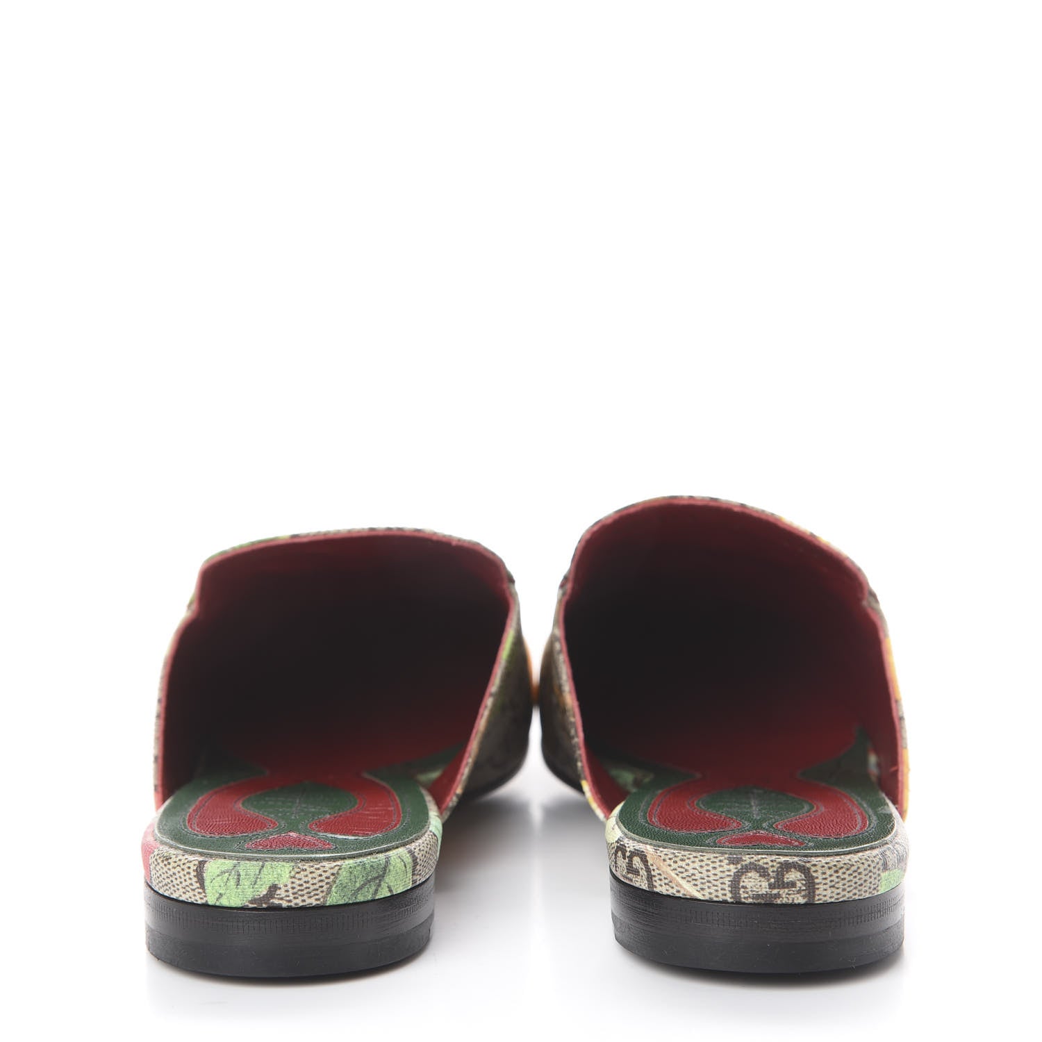 Gucci GG Supreme Monogram Tian Womens Princetown Slippers 42 Beige Ebony Multicolor 7 of 11