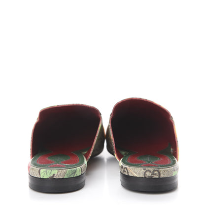 Gucci GG Supreme Monogram Tian Womens Princetown Slippers 42 Beige Ebony Multicolor 7 of 11