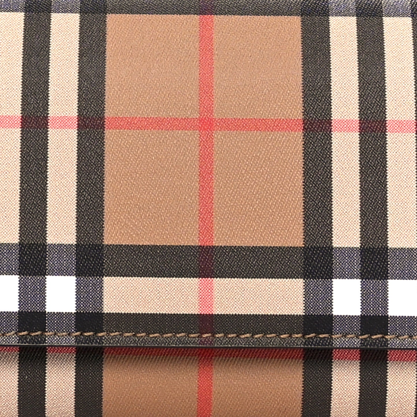 Vintage Check Henley Wallet On Chain Black