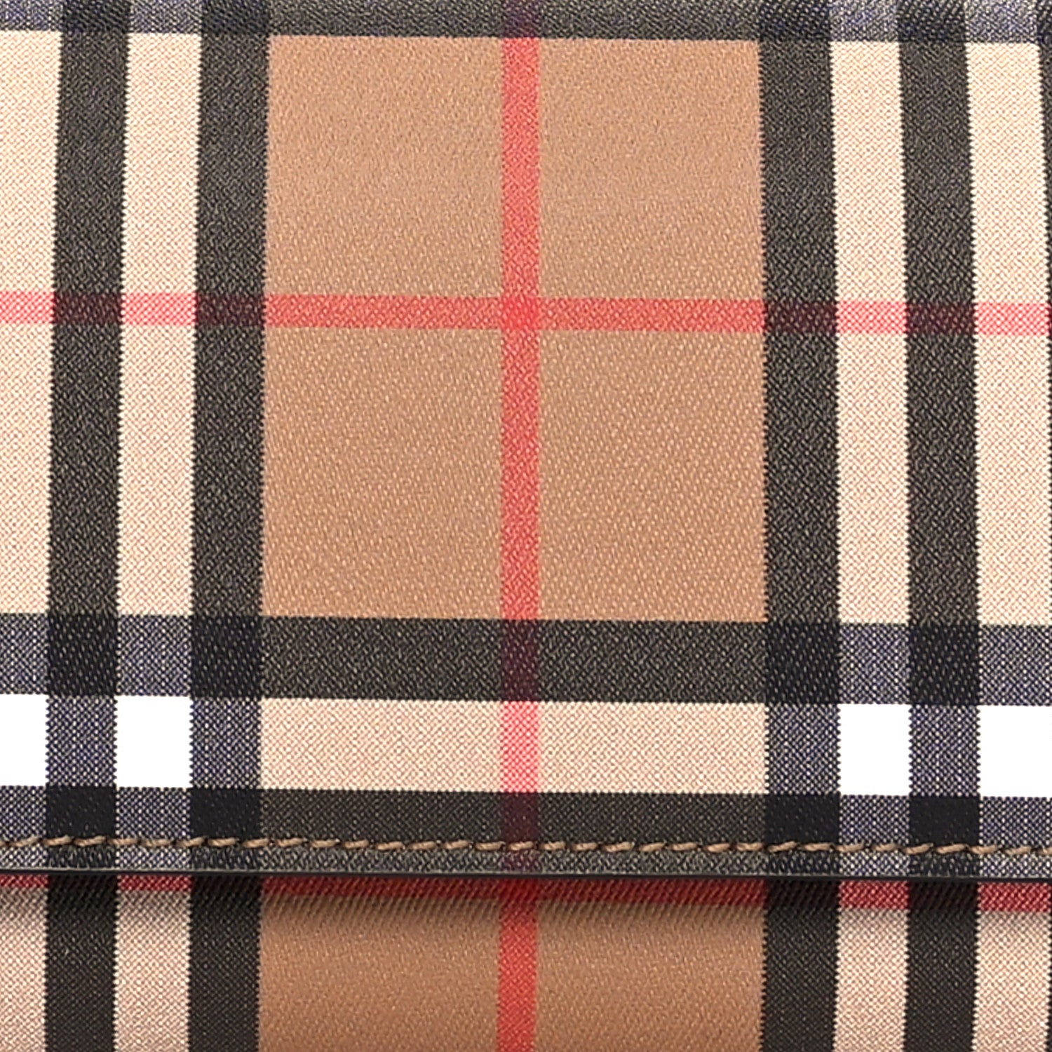 Burberry Vintage Check Henley Wallet On Chain Black 6 of 6