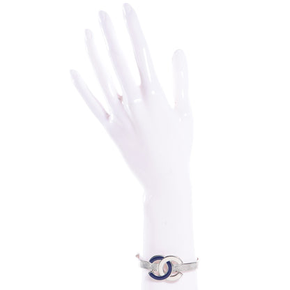 Chanel Enamel CC Bracelet Blue White 2 of 6