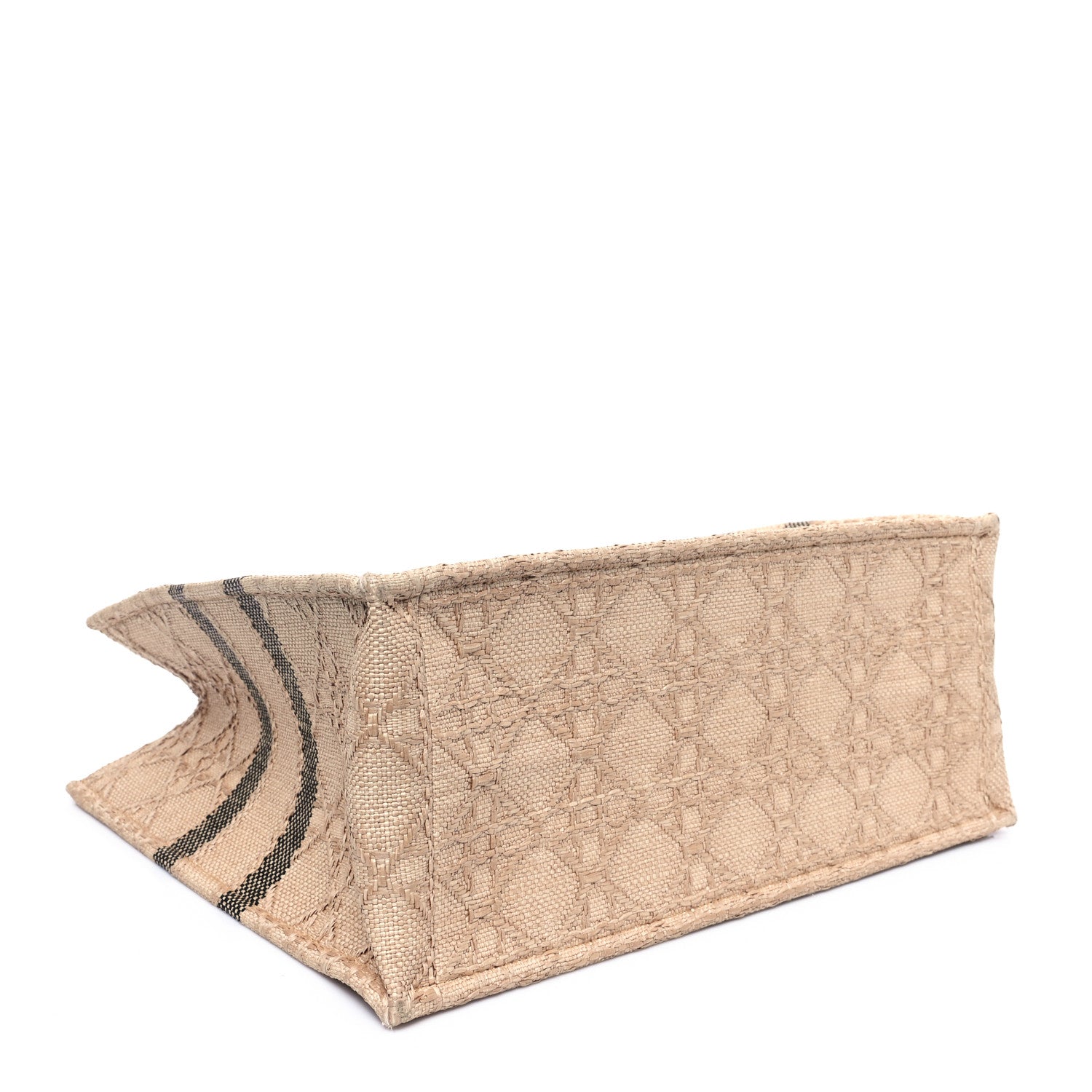 Christian Dior Raffia Cannage Large Book Tote Natural 4 of 11