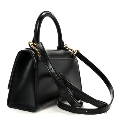 Balenciaga Shiny Box Calfskin Hourglass Top Handle Bag XS Black 3 of 10