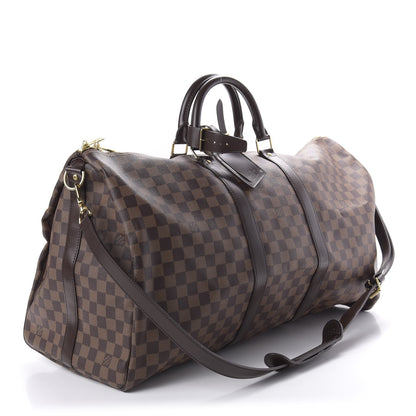 Louis Vuitton Damier Ebene Keepall Bandouliere 55 2 of 9