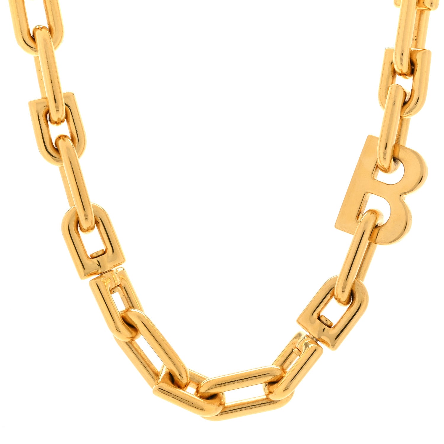 Balenciaga B Chain Necklace Gold 1 of 6